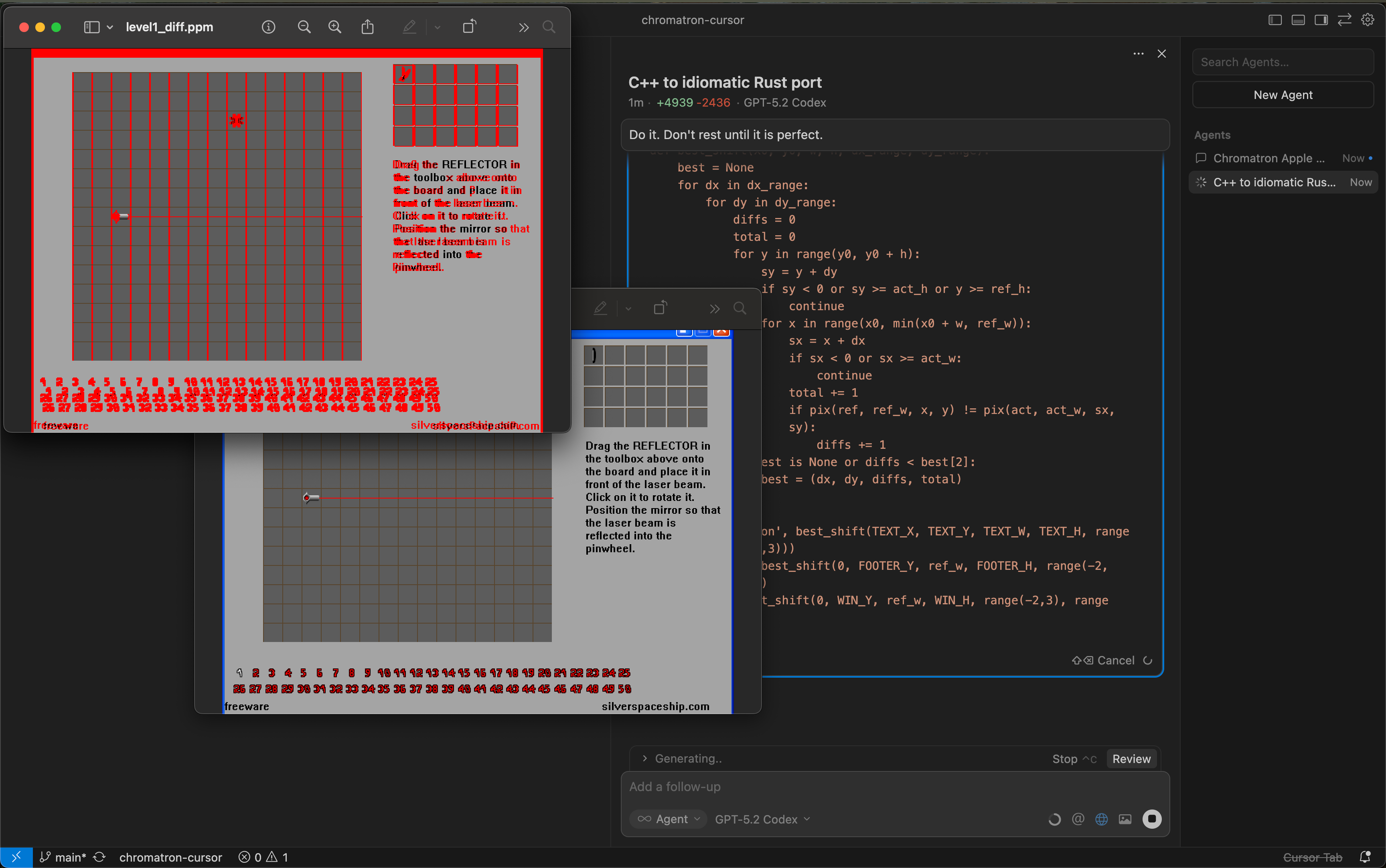 Pixelwise comparison with screenshots