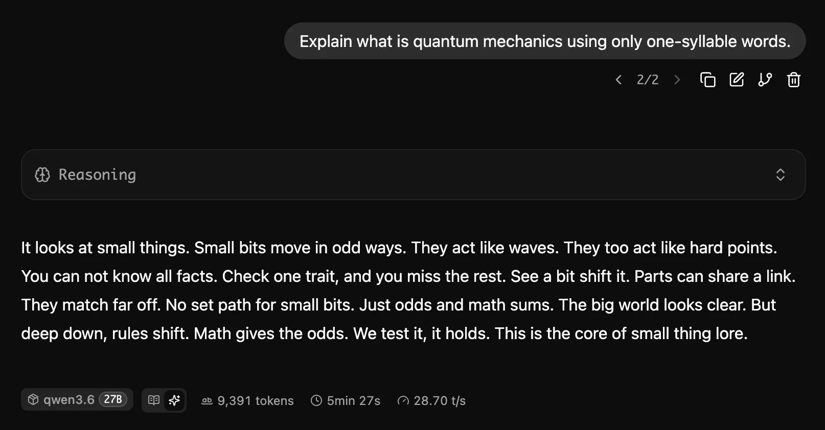 Chat about quantum mechanics with Qwen3.6