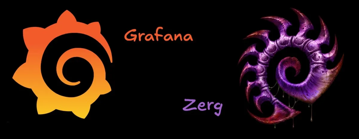 Grafana logo vs Zerg logo - two spirals