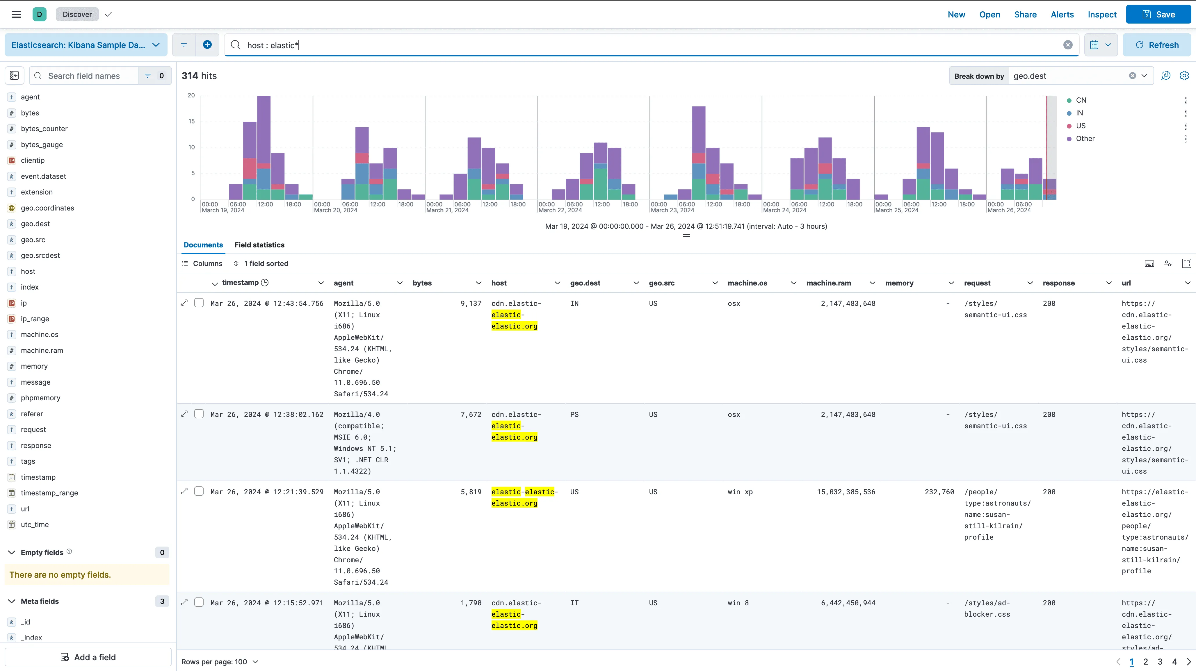 Kibana log query