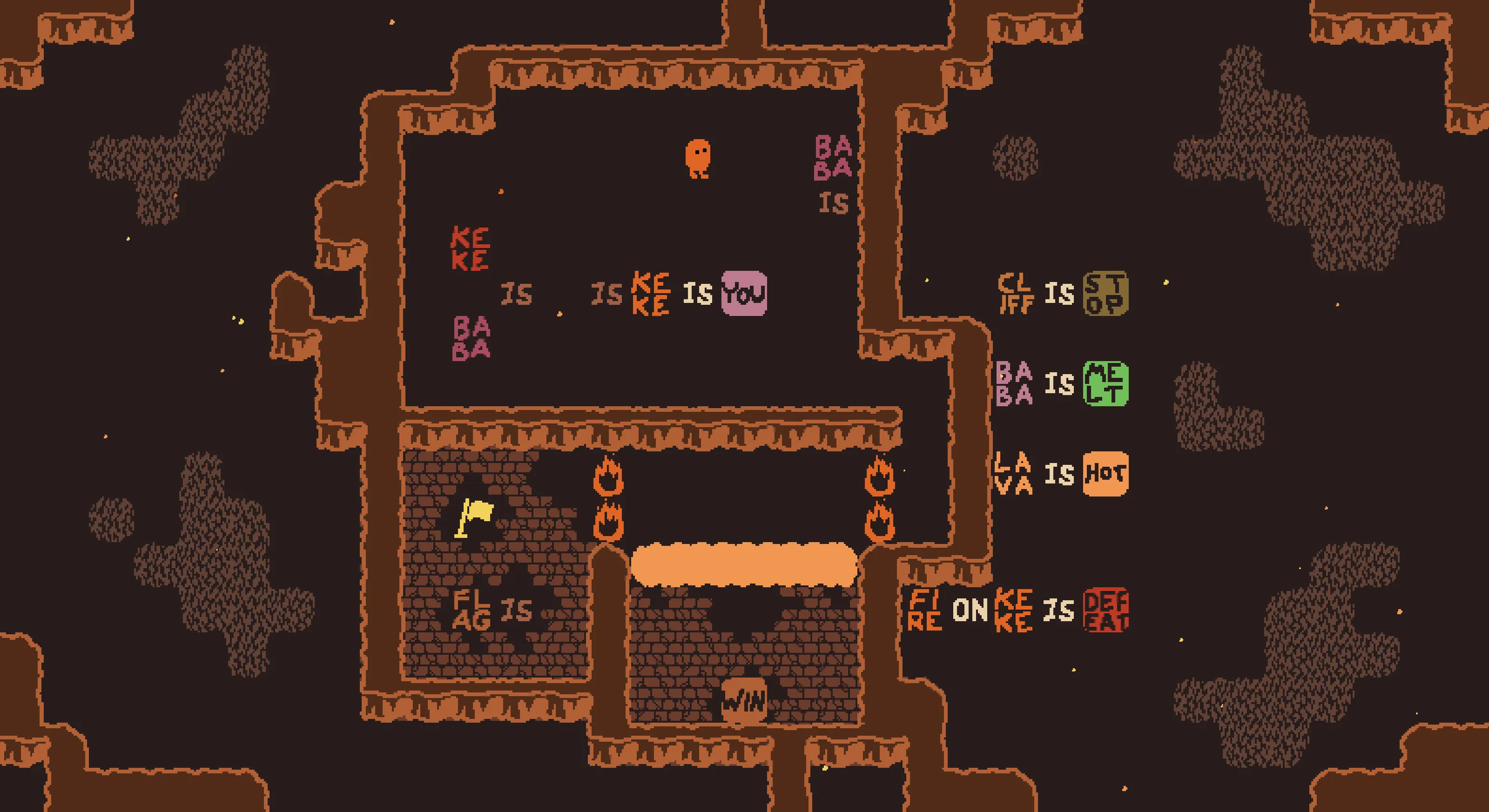 The Cavern: Tour level in Baba Is You